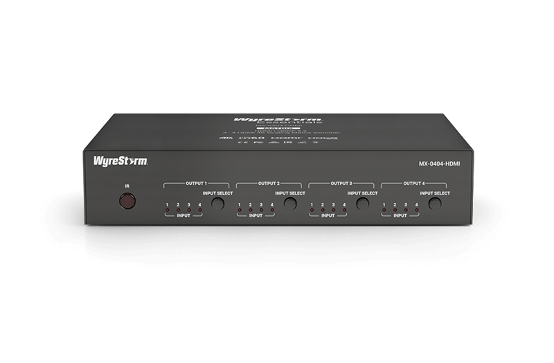 Матричный коммутатор Wyrestorm Матричный коммутатор HDMI 4x4 4K HDR, 4 скалирующих выхода и де-эмбеддирование